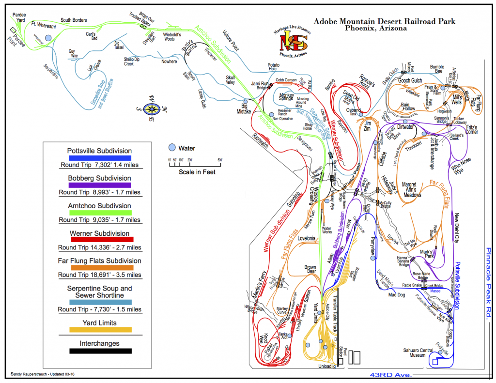 The Adobe Western Railroad System Map Maricopa Live Steamers